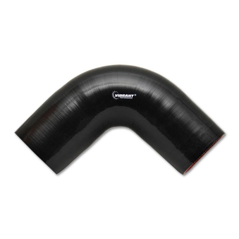 Vibrant 90 Degree Silicone Elbow 3.125in ID x 3.50in Leg Length – Black