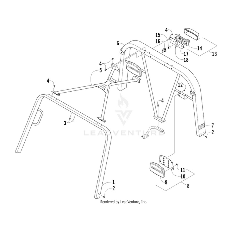 Tube, Canopy – Front By Arctic Cat