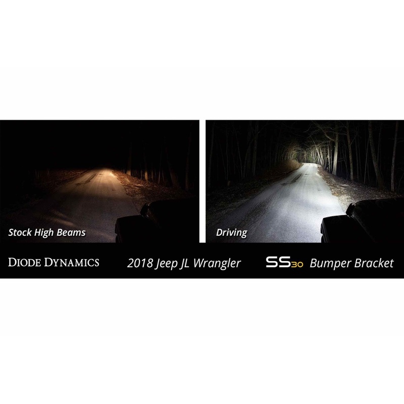 Diode Dynamics DD Bumper Light Kit – White / Combo Beam – Dual SS30 Bars | Jeep Wrangler JL: 2018+ (DD6085)