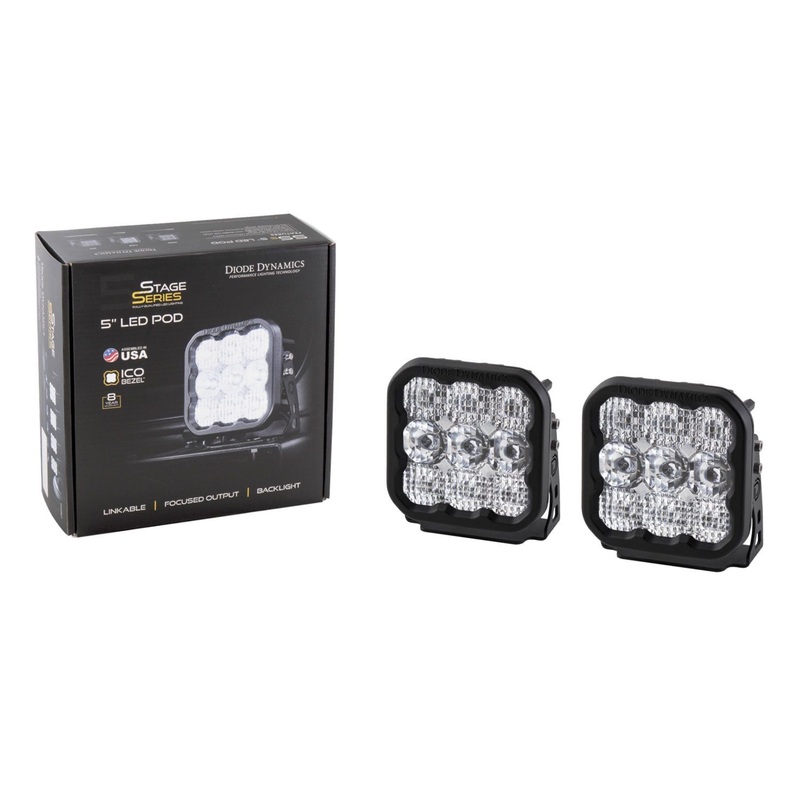 Diode Dynamics SS5 LED Pod Sport Yellow Flood – Single | Universal (DD6773S)