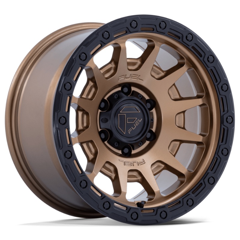 17×8.5 Fuel Fortress FC884 Matte Bronze w/Gloss Black Lip