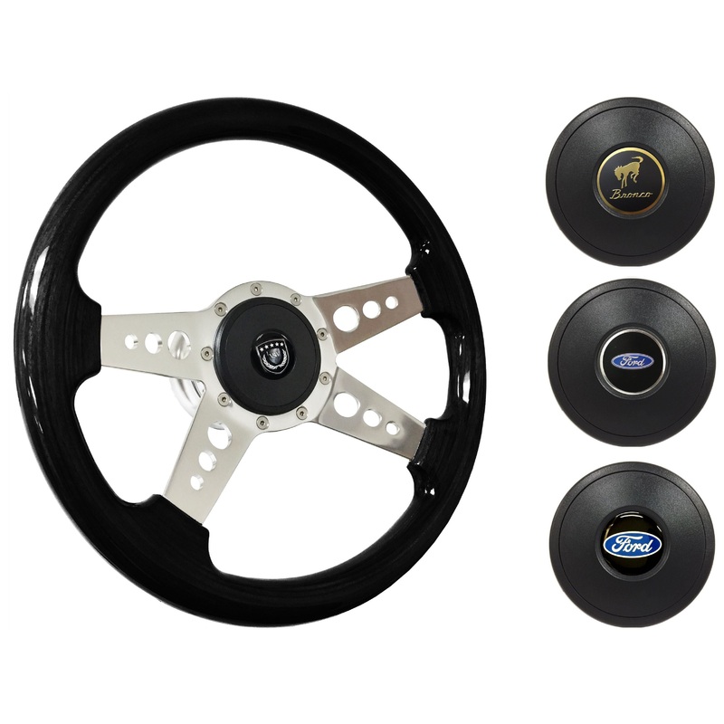 1978-91 Ford Bronco Steering Wheel Kit | Black Ash Wood | ST3081