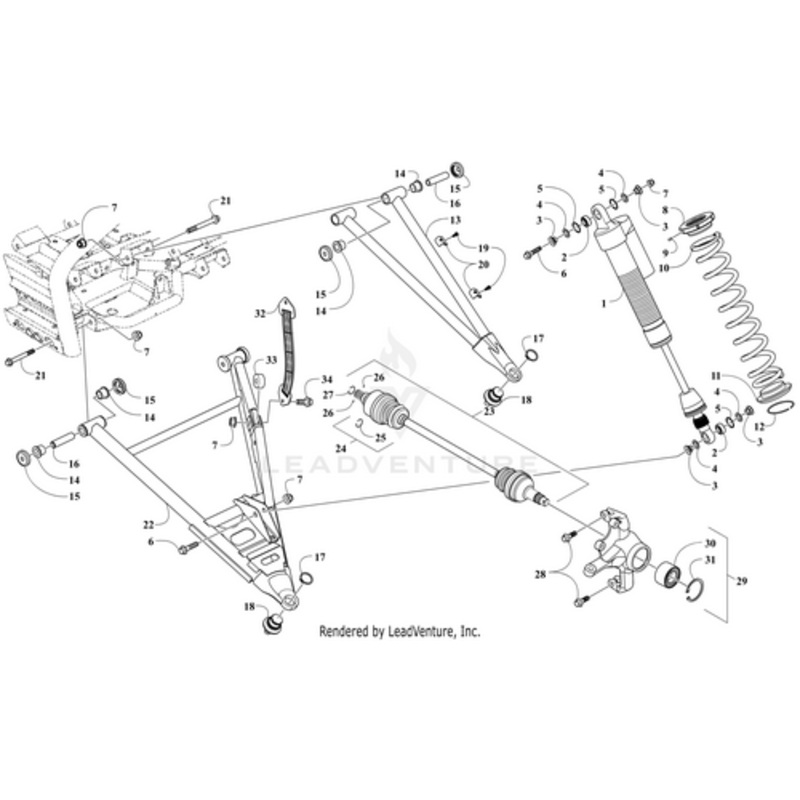 A-Arm – Front Lower Left (Inc. 14-18) by Arctic Cat