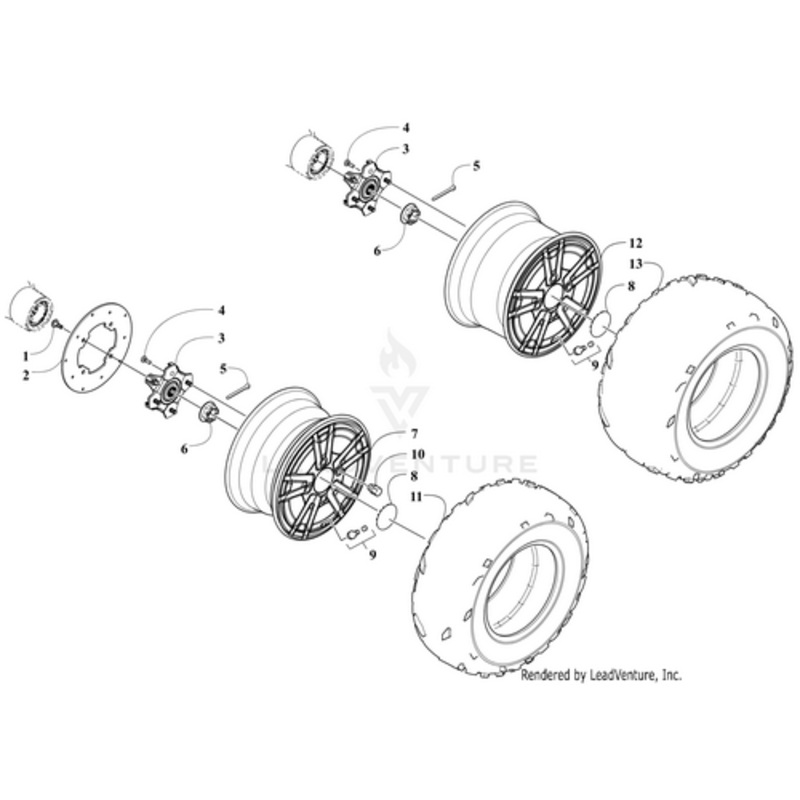 Hub – Assembly (Inc. 4) by Arctic Cat