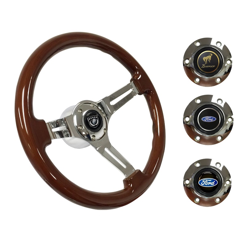 1975-77 Ford Bronco Steering Wheel Kit | Mahogany Wood | ST3011