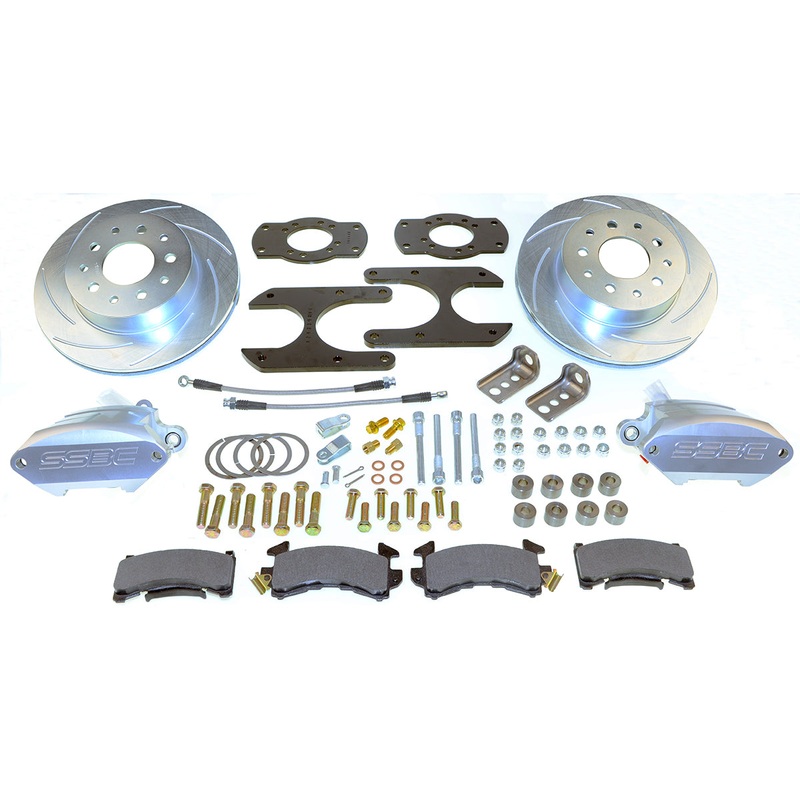 American Made Sport R1 Billet Aluminum Rear Drum to Disc Brake Conversion Kit W/Rotors. Clear A130-5
