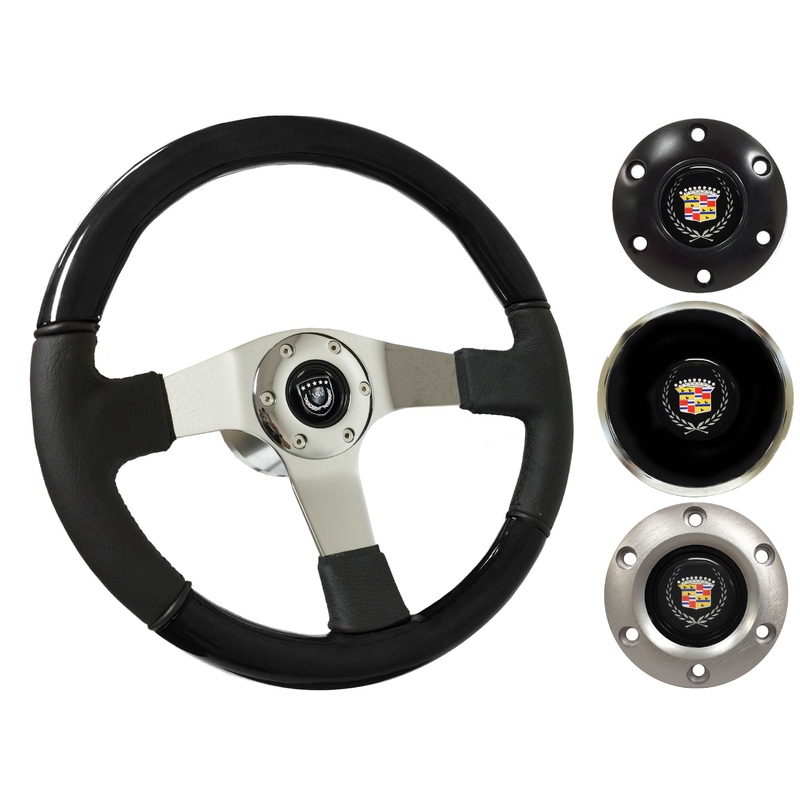 1969-89 Cadillac Steering Wheel Kit | Black Ash Wood – Leather | ST3019BK