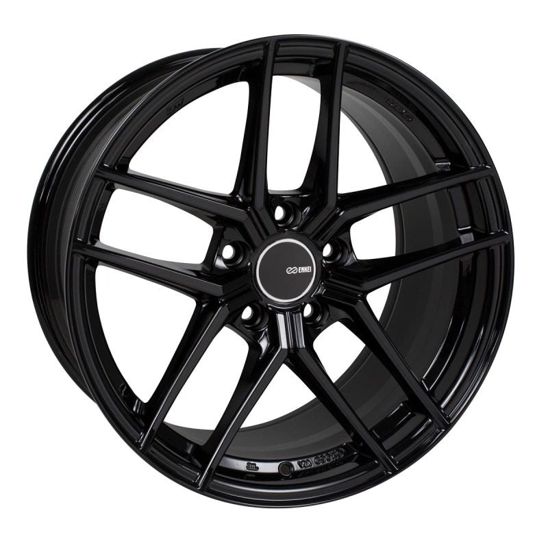 Enkei TY5 18×8 5×108 40mm Offset 72.6mm Bore Black Wheel