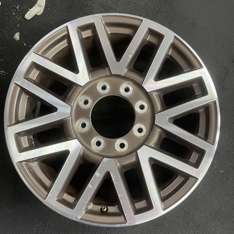 20″ FORD F250SD PICKUP 17 20×8 aluminum TPMS 16 spoke 8 split spoke machined face tan pockets Original OEM Wheel Rim