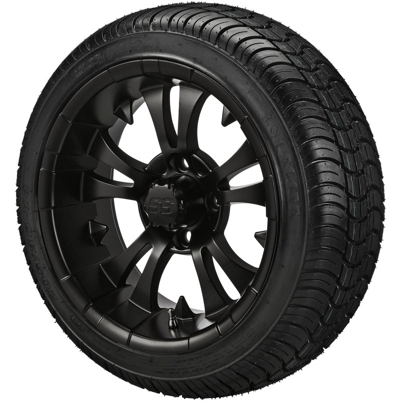 15″ Warlock Matte Black on 205/35R15 LSI Elite Radial Tires