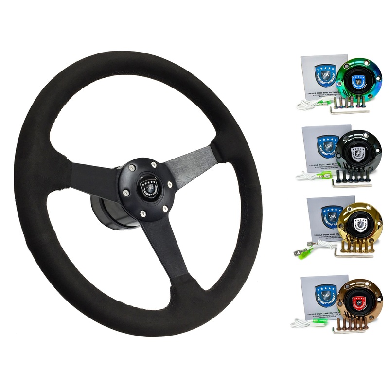 2004-13 Porsche 911 (997) Steering Wheel Kit | Black Ultralux Suede | ST3582BLK