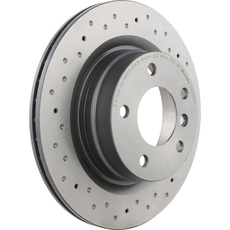 XTRA Drilled Rear Disc Brake Rotor – 09.9793.1X