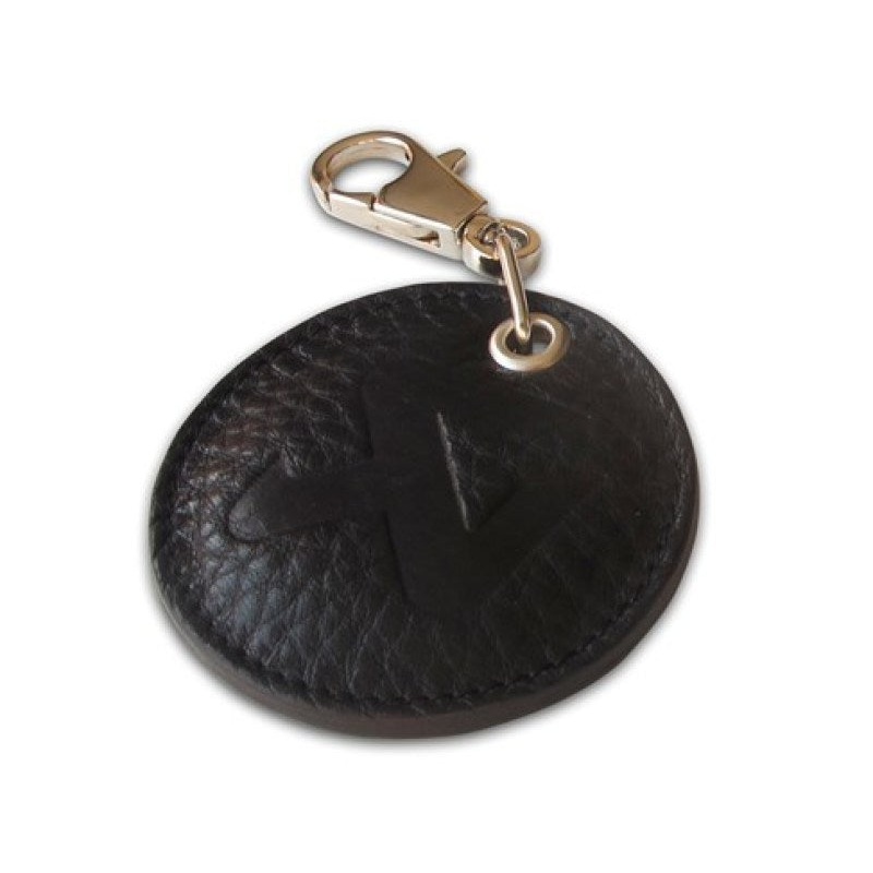 Akrapovic Round Leather Keychain – black