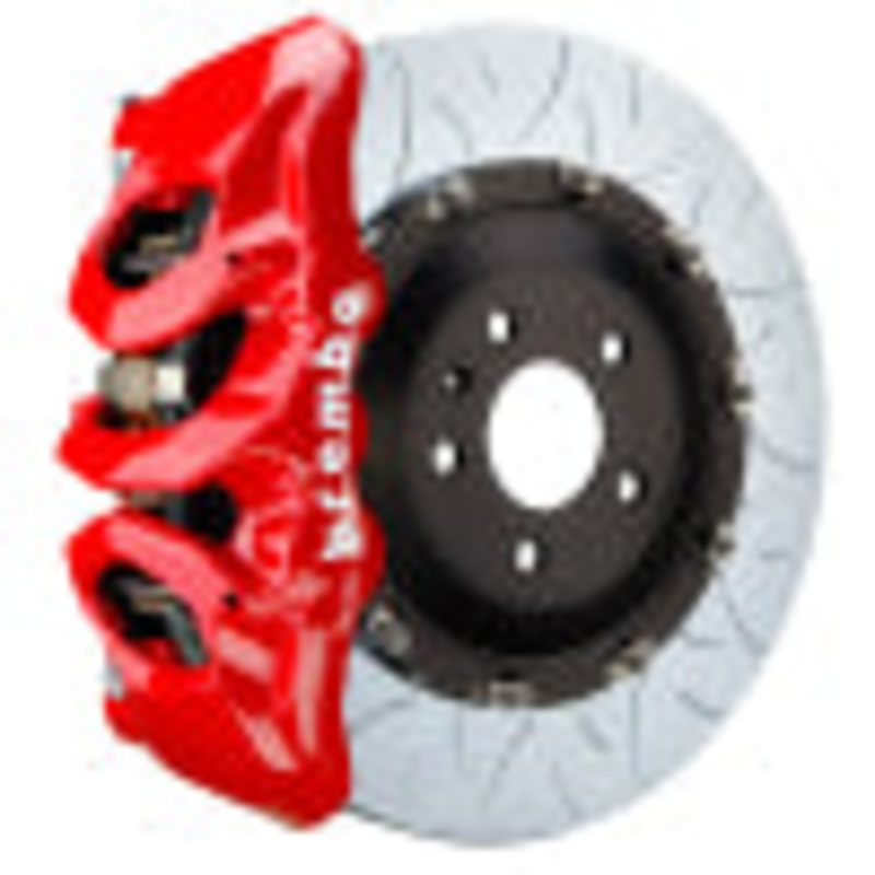Brembo 08-13 BMW M3 (E90/E92/E93) Front GT BBK 6 Piston Cast 380×34 2pc Rotor Slotted Type-3 – Red