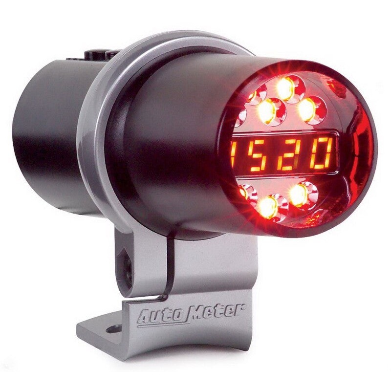 AutoMeter Shift Light Dig W/ Multi-Color Led Blk Pedestal W/ RPM Playbk Dpss Level 3