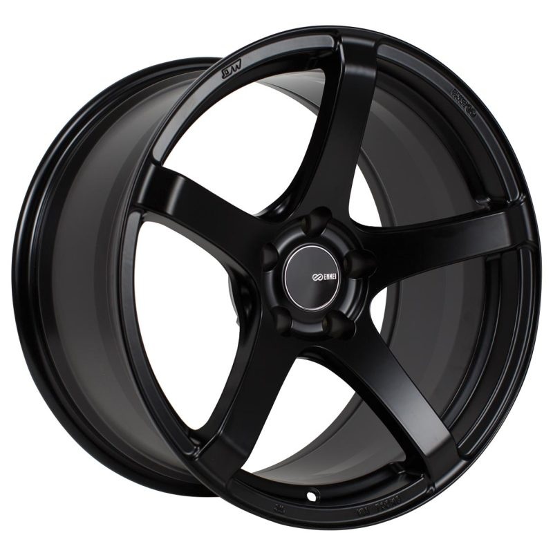 17×8.0 Enkei Kojin, 35mm Offset 5×114.3 Bolt Pattern 72.6mm Bore Dia Matte Black Wheel