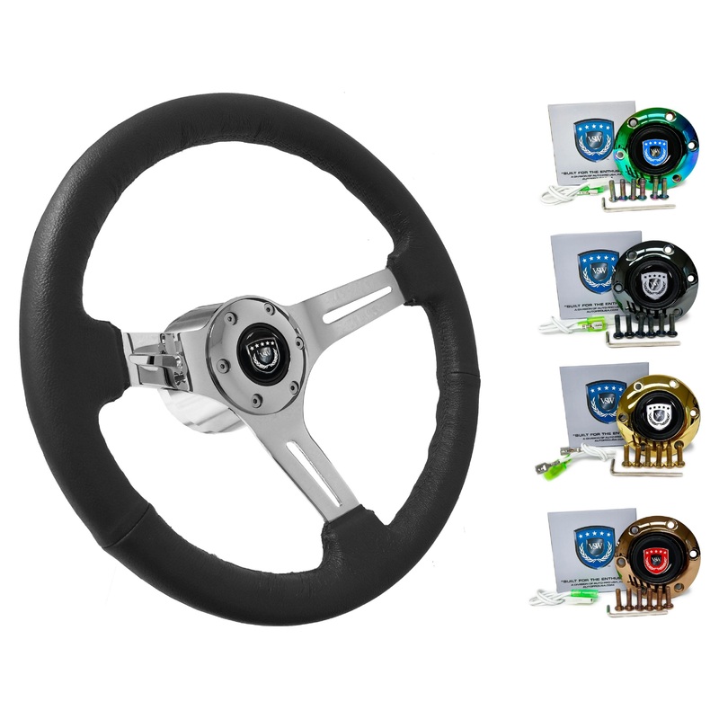 1993-06 Nissan Altima Steering Wheel Kit | Black Leather | ST3012BLK