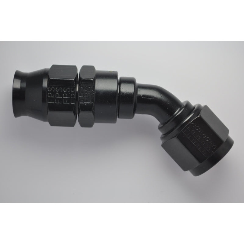 Fragola -12AN Real Street x 45 Degree Hose End Black For PTFE Hose