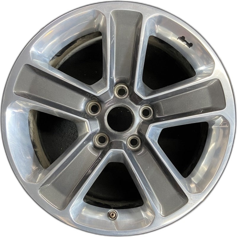 18″ WRANGLER 18 VIN X 6th digit JL body 18×7.5 5 spoke straight spoke opt WHG polished with spokes granite crystal Original OEM Wheel Rim