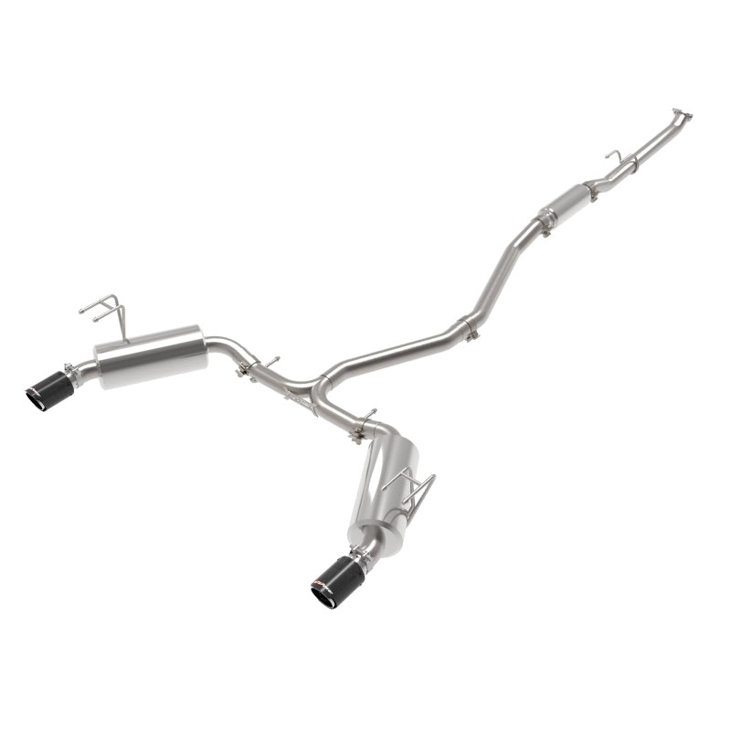 aFe Takeda 2-1/2 IN to 2-1/4 IN 304 Stainless Steel Cat-Back Exhaust System w/ Carbon Fiber Tip – 2022+ Honda Civic Sedan
