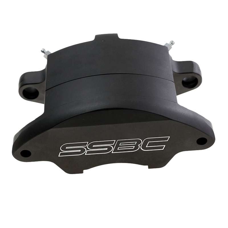 American Made Super Twin 2-Piston Front Caliper Assembly. Black CPA-22192B