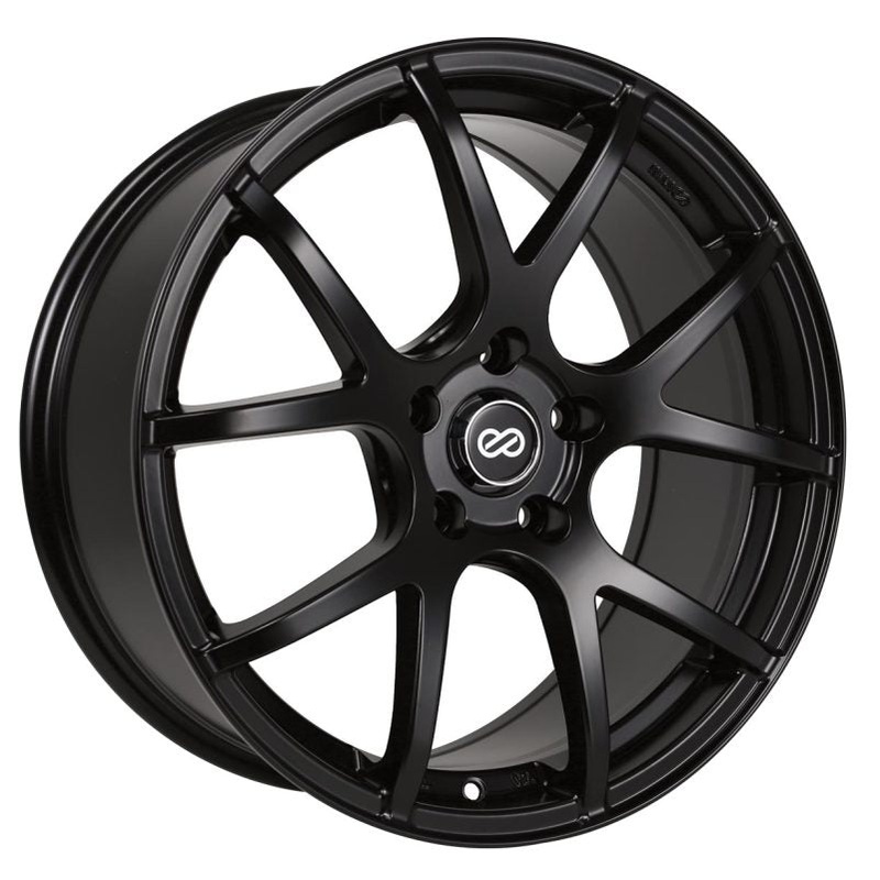 Enkei M52 17×7.5 40mm Offset 5×114.3 Bolt Pattern 72.6mm Bore Dia Matte Black Wheel